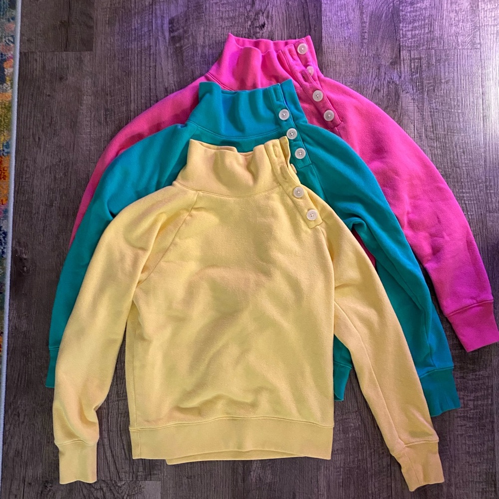 J crew button neck sweatshirts XXS
